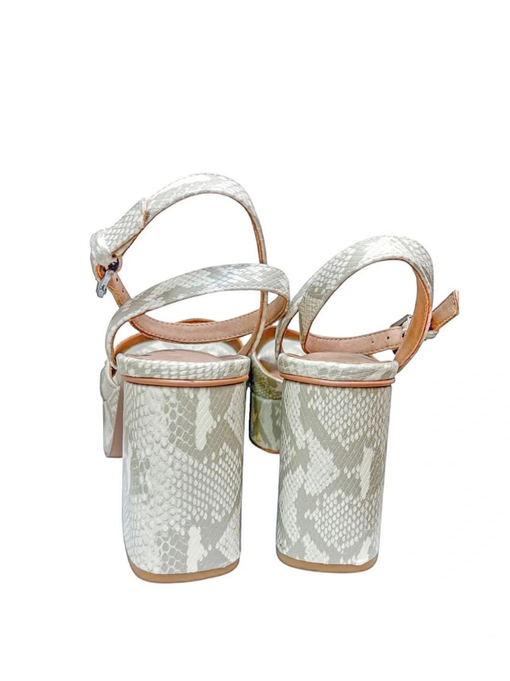 Zodiac Priya Platform Heeled Birch Snake Sandals